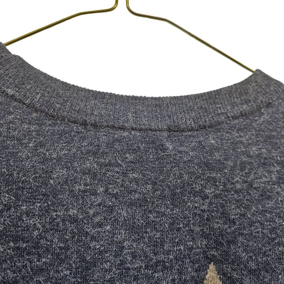 Color Eighteen Womens Sweater, blue sweater with gray stars in Size M - Picture 7 of 9